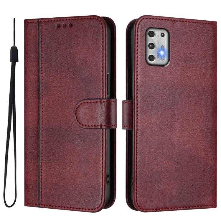 For Motorola Moto G Stylus 4G 2021 Line Splicing Buckle Retro Leather Phone Case