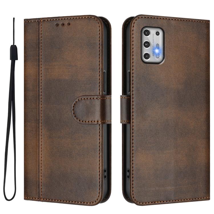 For Motorola Moto G Stylus 4G 2021 Line Splicing Buckle Retro Leather Phone Case