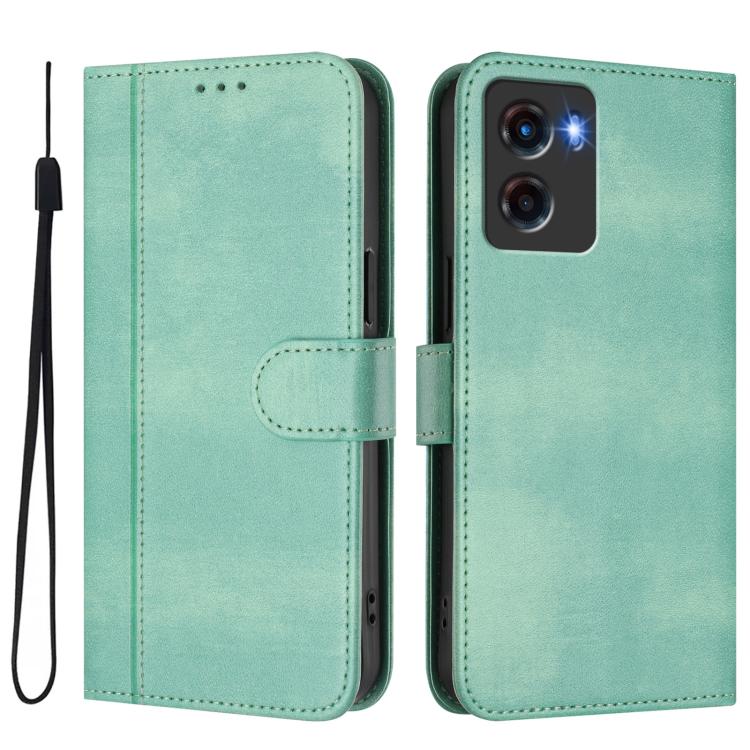 For Motorola Moto G05 / E15 Line Splicing Buckle Retro Leather Phone Case