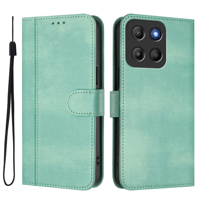 For Motorola Moto G15 / G15 Power Line Splicing Buckle Retro Leather Phone Case