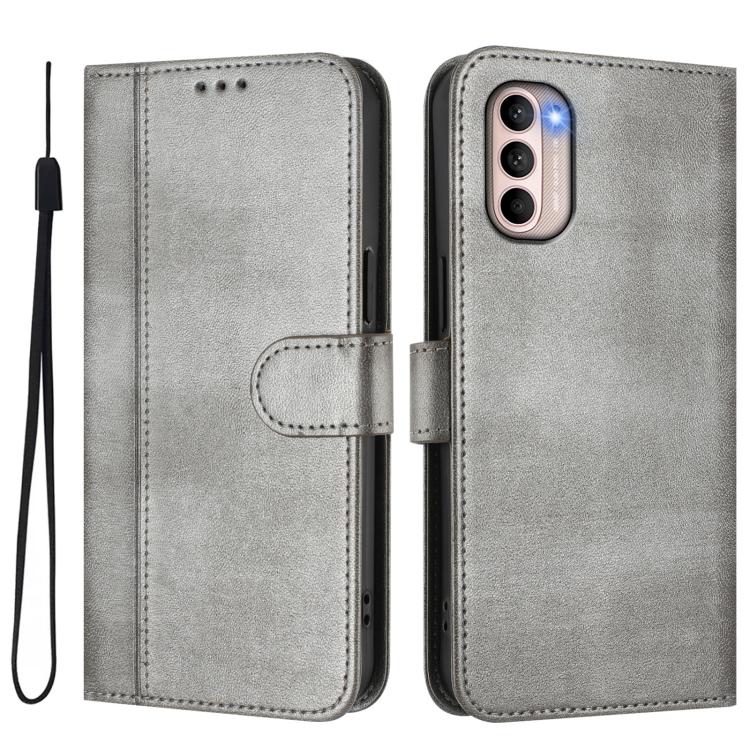 For Motorola Moto G31 4G Global / G41 4G Line Splicing Buckle Retro Leather Phone Case