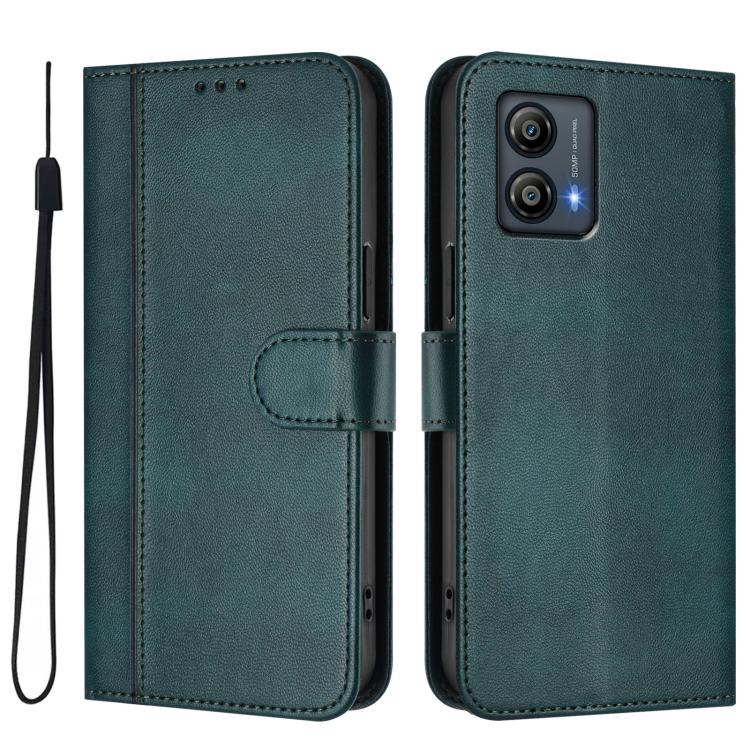 For Motorola Moto G53 5G / G13 4G / G23 4G Line Splicing Buckle Retro Leather Phone Case