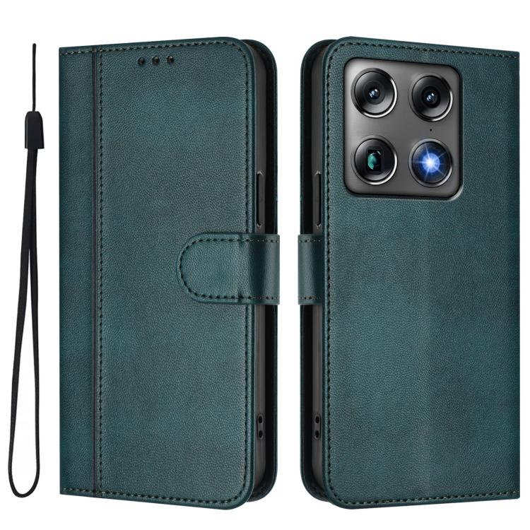 For Motorola Moto X70 Air Pro / Signature 5G Line Splicing Buckle Retro Leather Phone Case