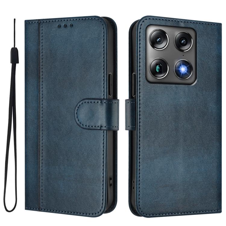 For Motorola Moto X70 Air Pro / Signature 5G Line Splicing Buckle Retro Leather Phone Case
