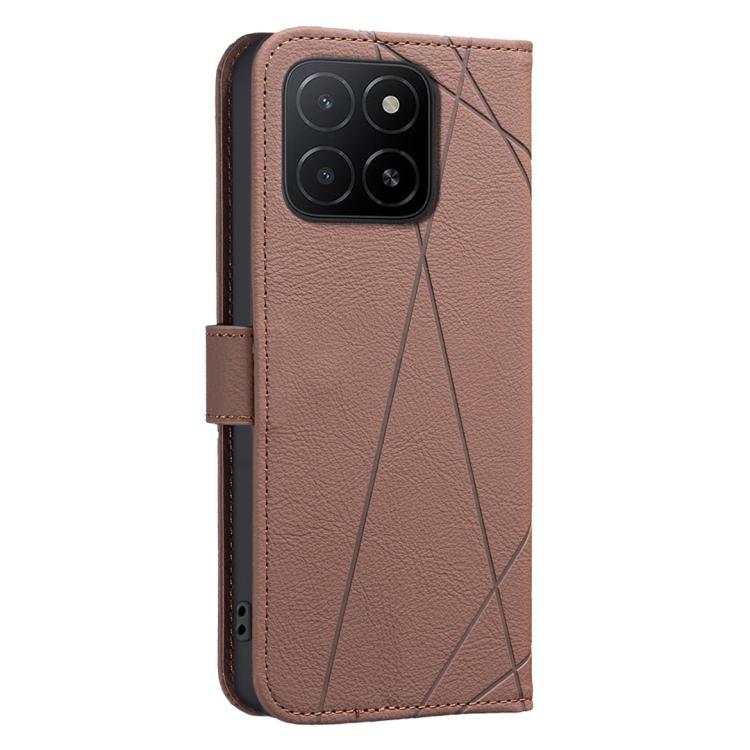 For Honor X5B Geometric Pattern RFID Leather Phone Case