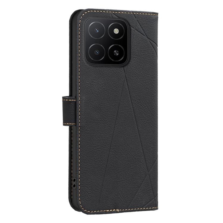 For Honor X5B Geometric Pattern RFID Leather Phone Case