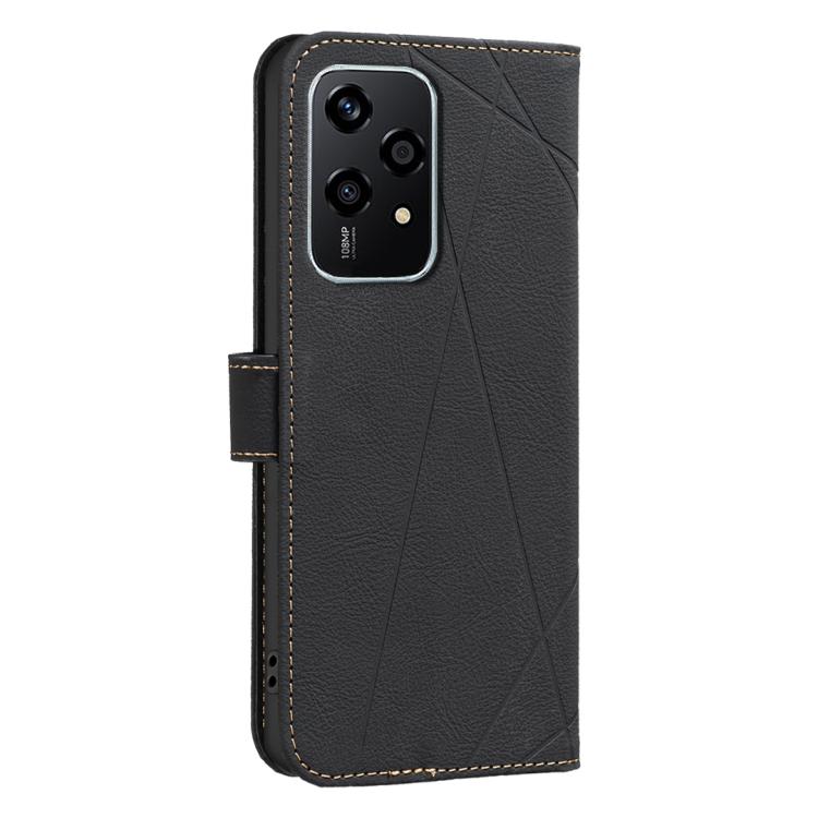 For Honor 200 Lite Geometric Pattern RFID Leather Phone Case