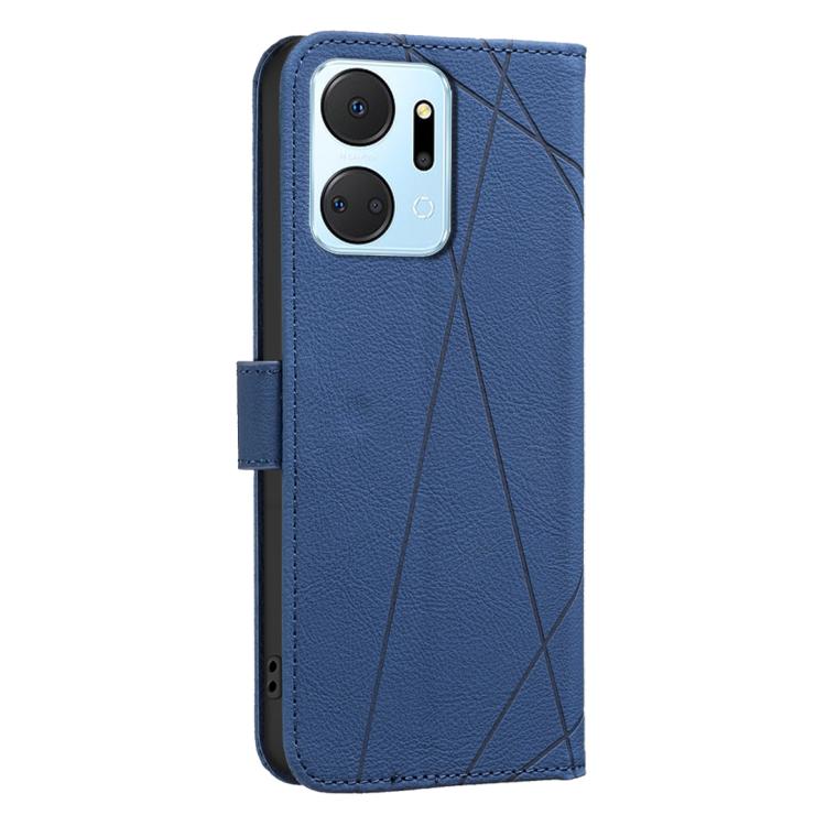 For Honor X7A Geometric Pattern RFID Leather Phone Case