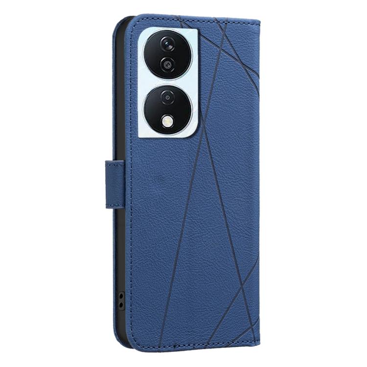 For Honor X7B Geometric Pattern RFID Leather Phone Case