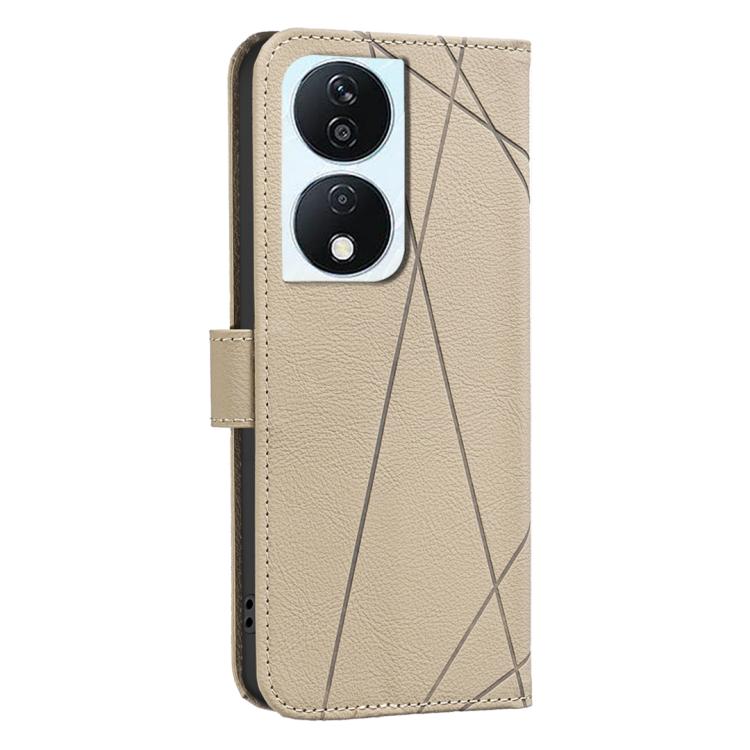 For Honor X7B Geometric Pattern RFID Leather Phone Case