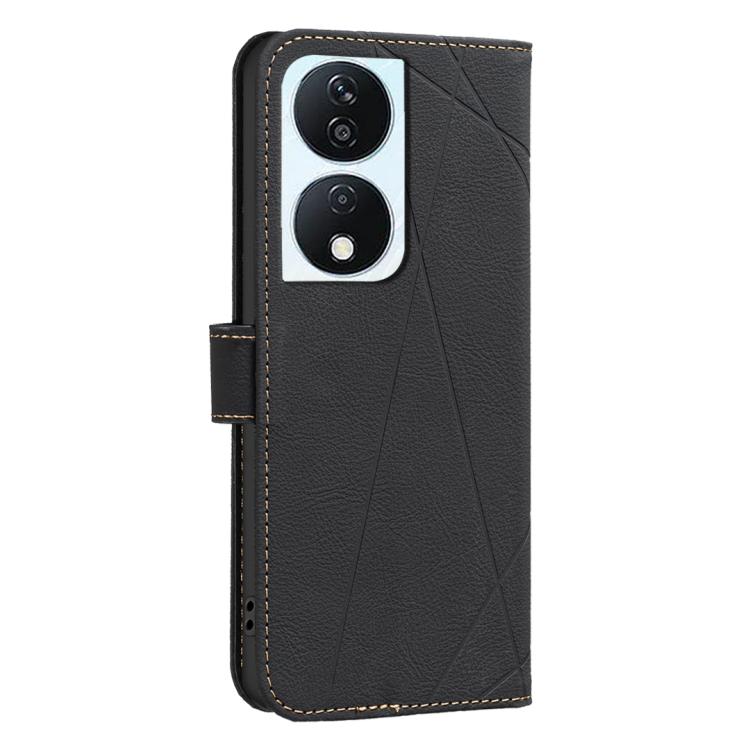 For Honor X7B Geometric Pattern RFID Leather Phone Case