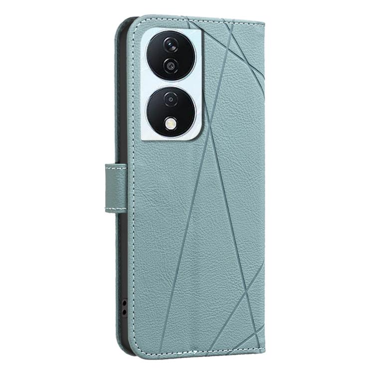 For Honor X7B Geometric Pattern RFID Leather Phone Case