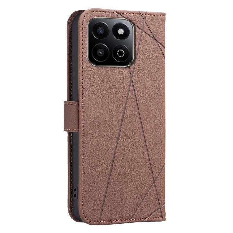 For Honor X7C / 200 Smart Geometric Pattern RFID Leather Phone Case