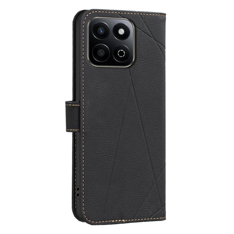 For Honor X7C / 200 Smart Geometric Pattern RFID Leather Phone Case