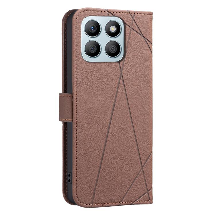 For Honor X8B Geometric Pattern RFID Leather Phone Case