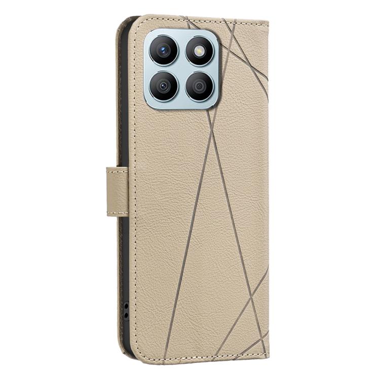 For Honor X8B Geometric Pattern RFID Leather Phone Case
