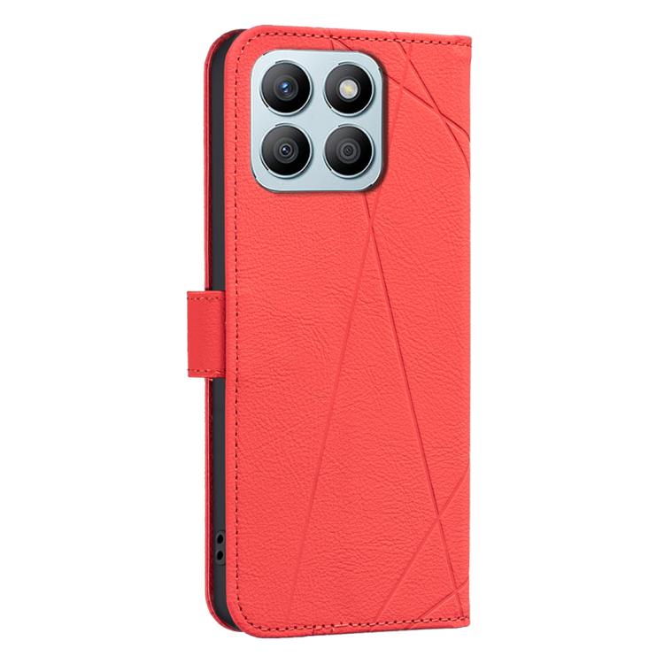 For Honor X8B Geometric Pattern RFID Leather Phone Case