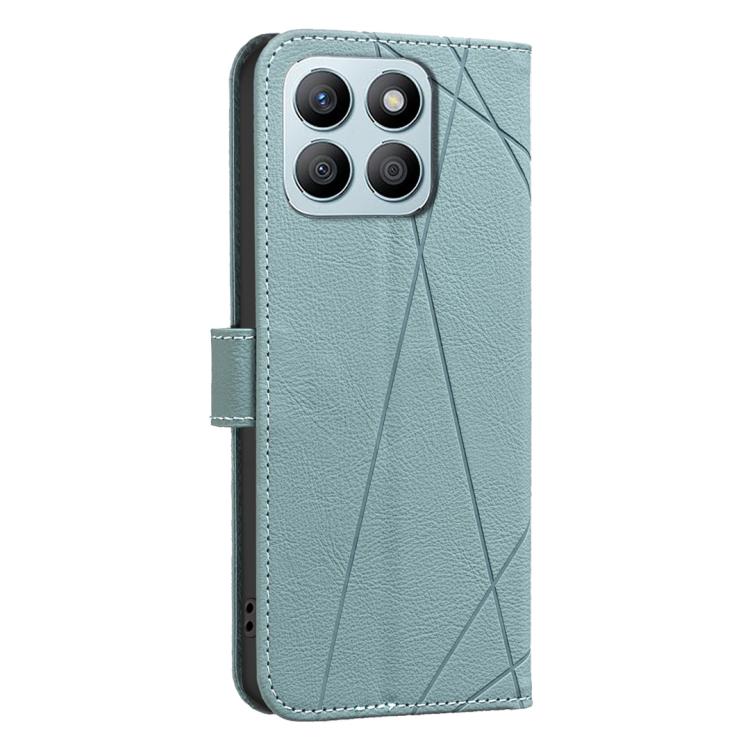 For Honor X8B Geometric Pattern RFID Leather Phone Case