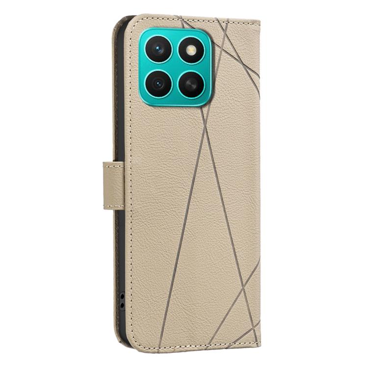 For Honor X8C Geometric Pattern RFID Leather Phone Case