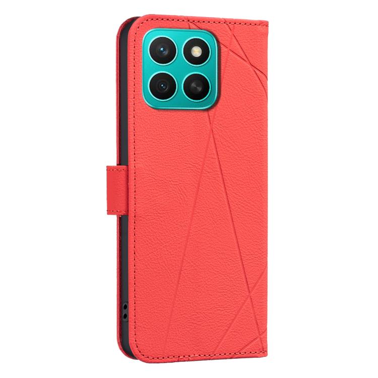 For Honor X8C Geometric Pattern RFID Leather Phone Case