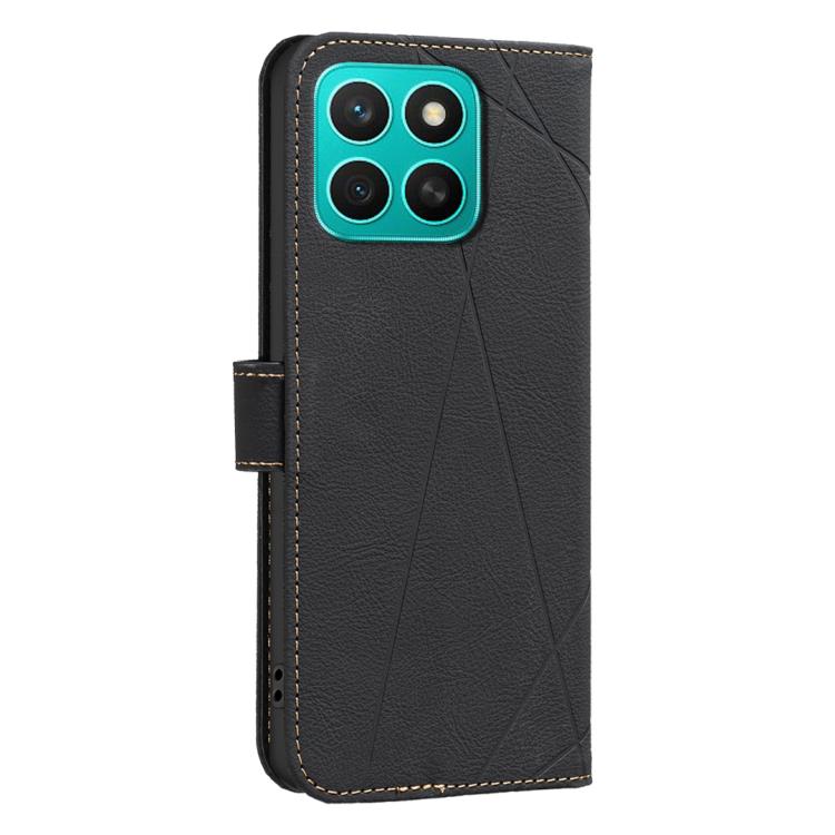 For Honor X8C Geometric Pattern RFID Leather Phone Case