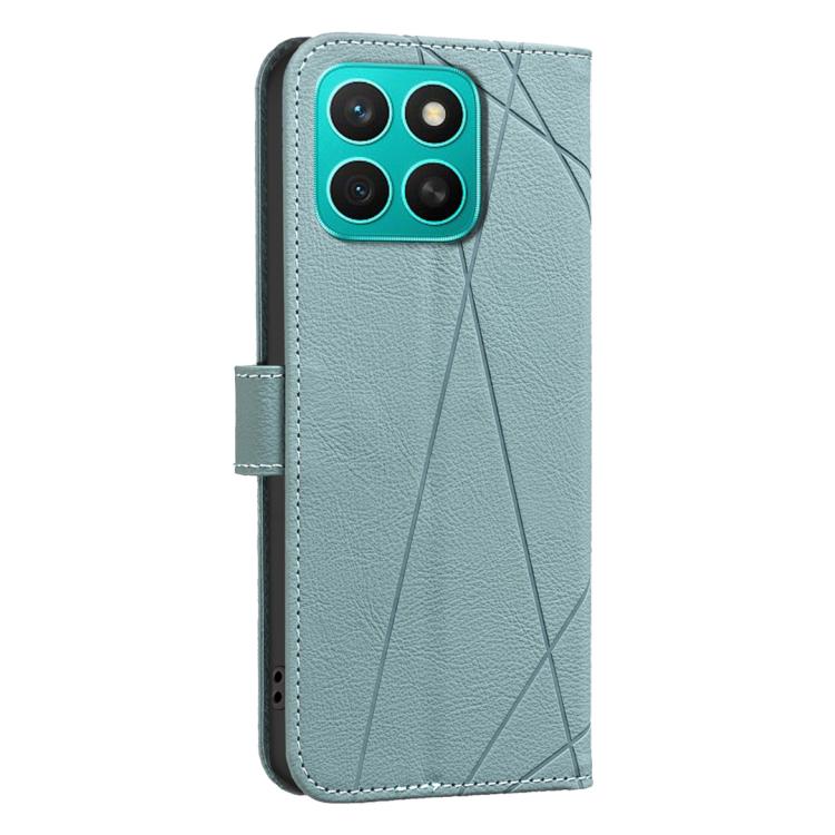 For Honor X8C Geometric Pattern RFID Leather Phone Case