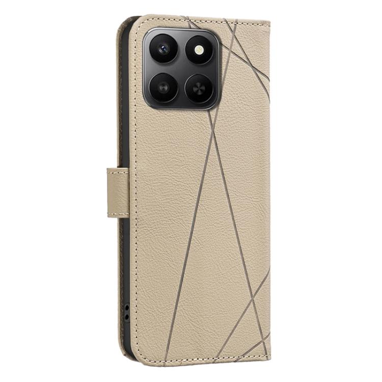 For Honor X7d 5G Geometric Pattern RFID Leather Phone Case