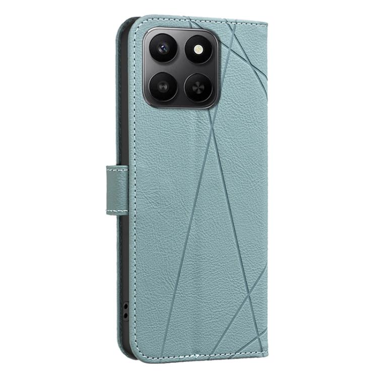 For Honor X7d 5G Geometric Pattern RFID Leather Phone Case