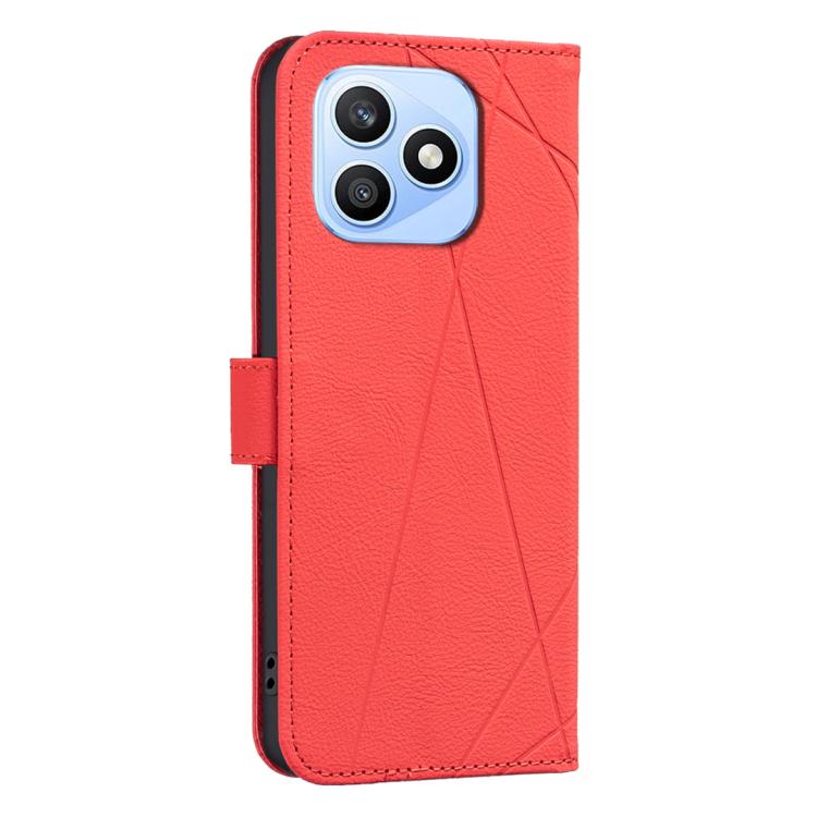 For Honor X8d 4G Geometric Pattern RFID Leather Phone Case