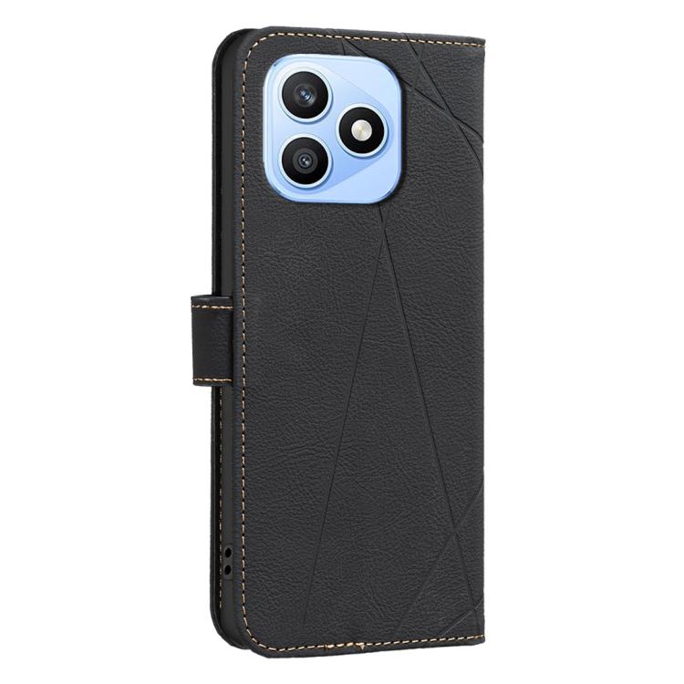For Honor X8d 4G Geometric Pattern RFID Leather Phone Case