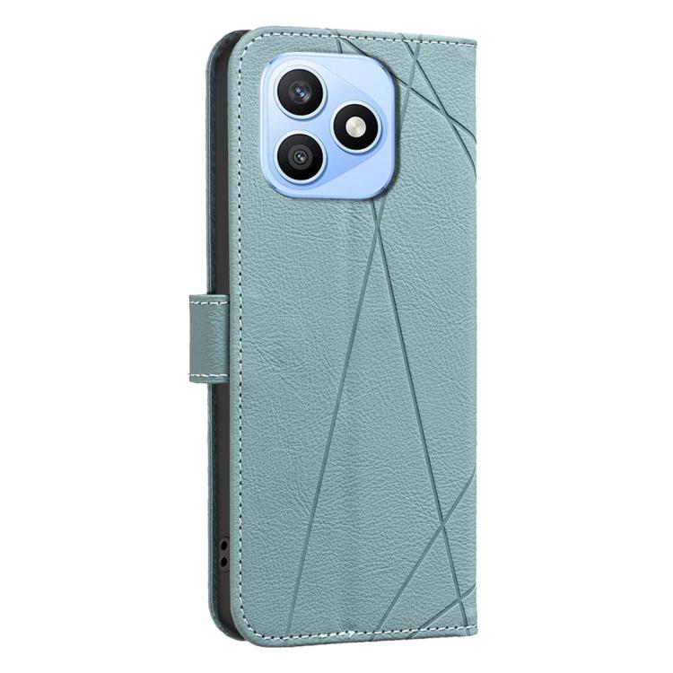 For Honor X8d 4G Geometric Pattern RFID Leather Phone Case