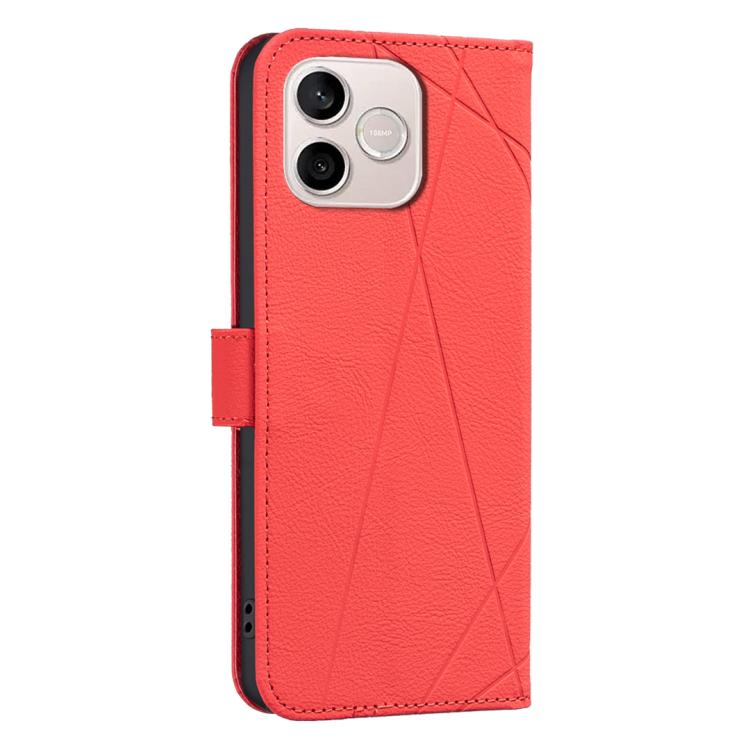 For Honor 600 Lite Global Geometric Pattern RFID Leather Phone Case