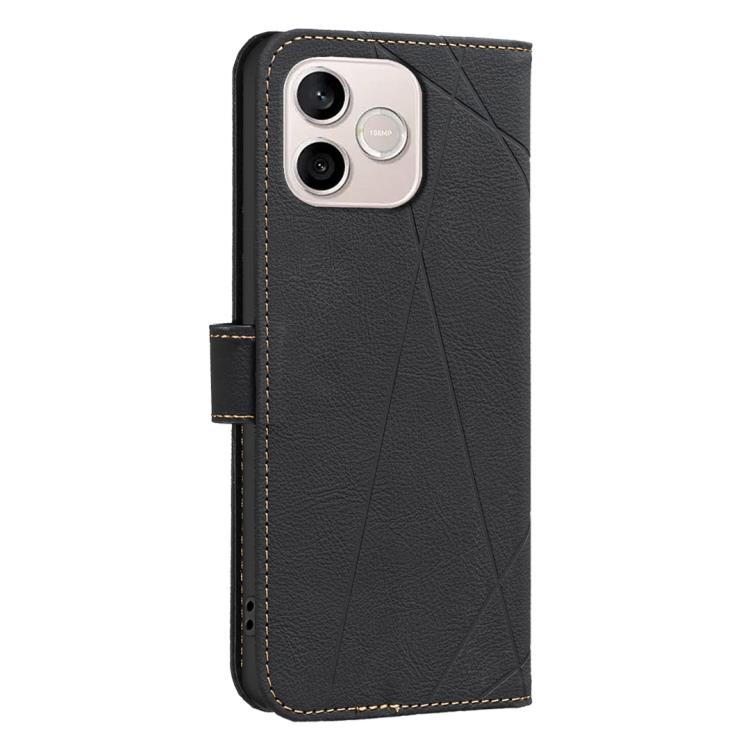 For Honor 600 Lite Global Geometric Pattern RFID Leather Phone Case