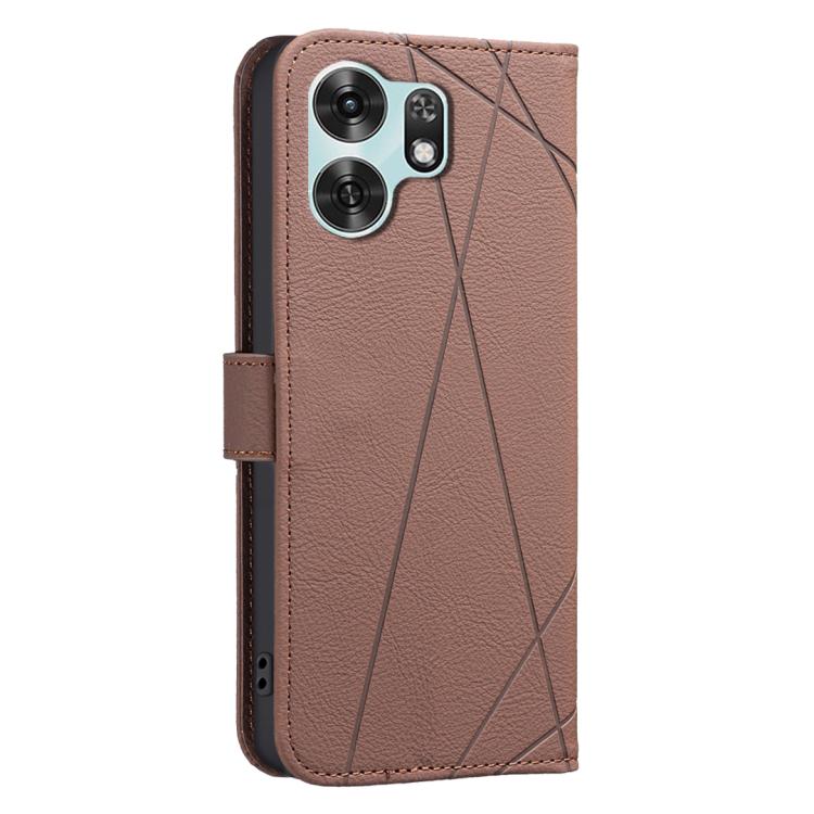 For Honor X6d 5G Geometric Pattern RFID Leather Phone Case