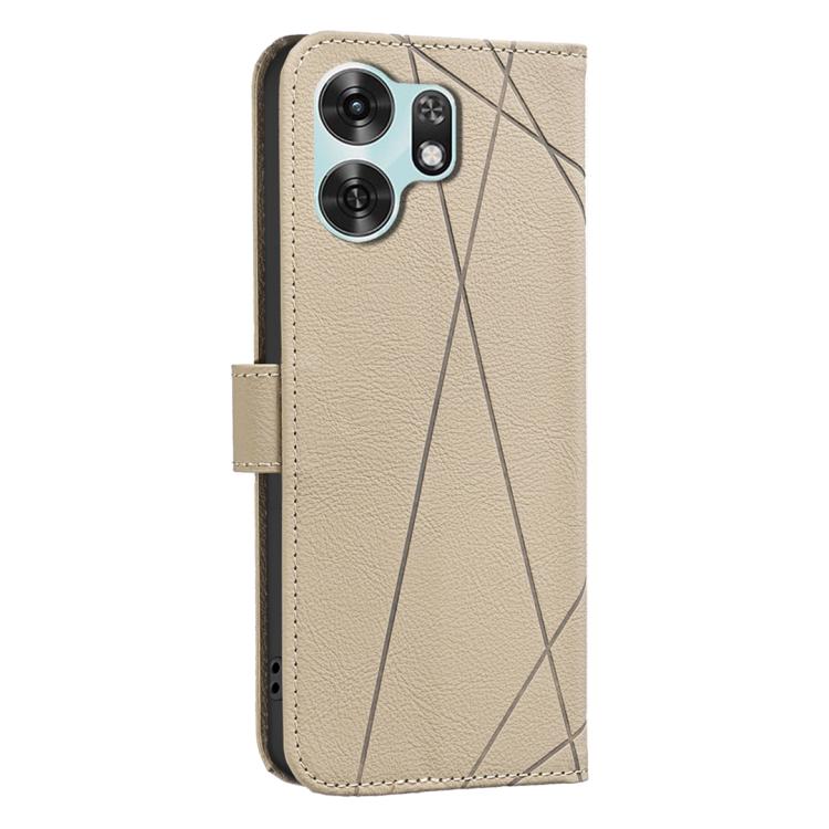 For Honor X6d 5G Geometric Pattern RFID Leather Phone Case