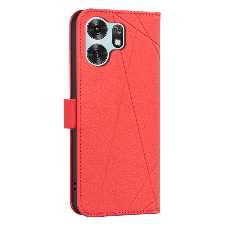 For Honor X6d 5G Geometric Pattern RFID Leather Phone Case
