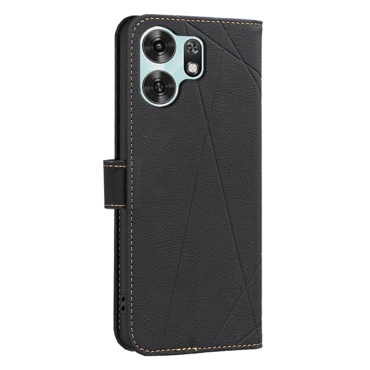For Honor X6d 5G Geometric Pattern RFID Leather Phone Case