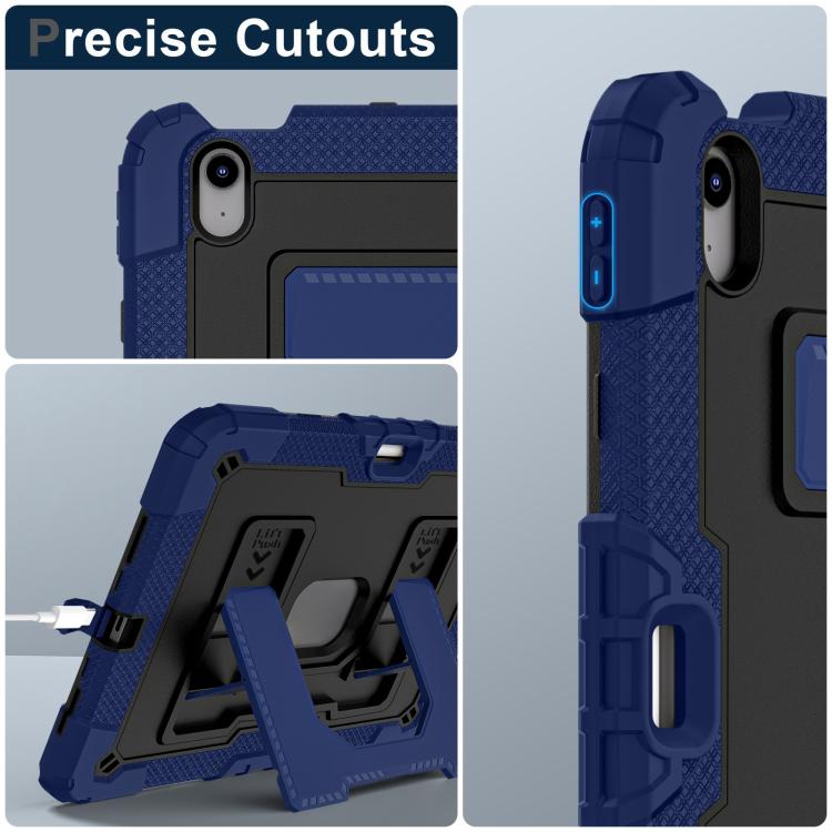 For iPad mini 6 2021 / mini 2024 Big Holder Silicone Hydric PC Tablet Case with Shoulder Strap