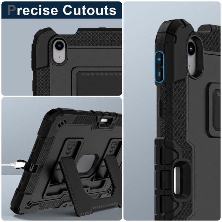 For iPad mini 6 2021 / mini 2024 Big Holder Silicone Hydric PC Tablet Case with Shoulder Strap