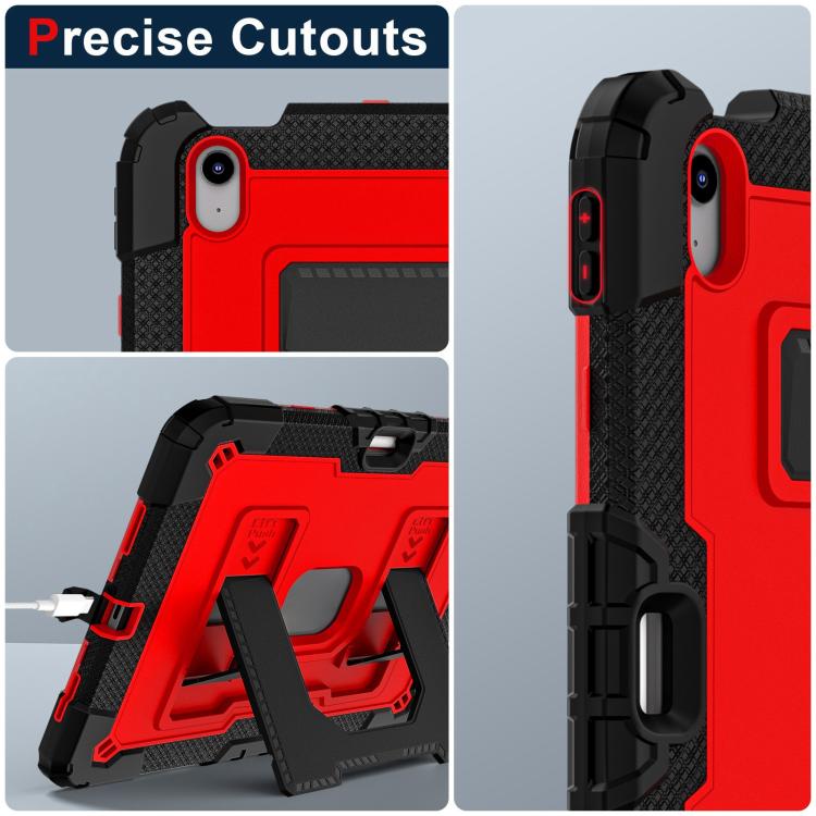 For iPad mini 6 2021 / mini 2024 Big Holder Silicone Hydric PC Tablet Case with Shoulder Strap