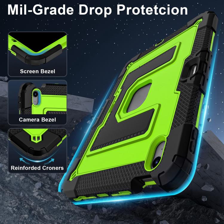 For iPad mini 6 2021 / mini 2024 Big Holder Silicone Hydric PC Tablet Case with Shoulder Strap
