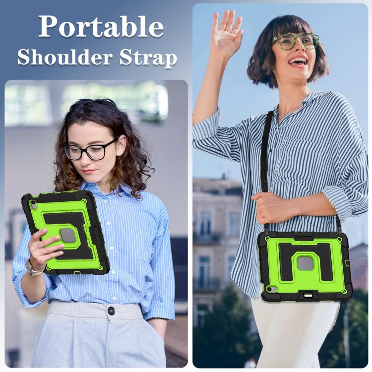 For iPad mini 6 2021 / mini 2024 Big Holder Silicone Hydric PC Tablet Case with Shoulder Strap