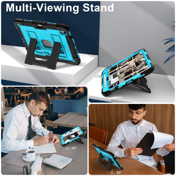 For iPad mini 6 2021 / mini 2024 Big Holder Silicone Hydric PC Tablet Case with Shoulder Strap