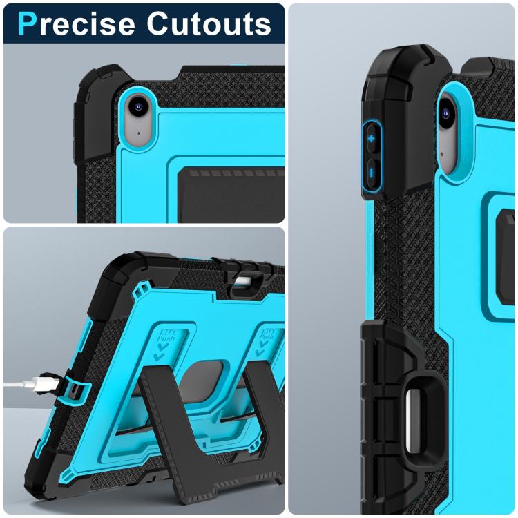 For iPad mini 6 2021 / mini 2024 Big Holder Silicone Hydric PC Tablet Case with Shoulder Strap