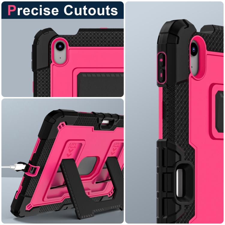 For iPad mini 6 2021 / mini 2024 Big Holder Silicone Hydric PC Tablet Case with Shoulder Strap