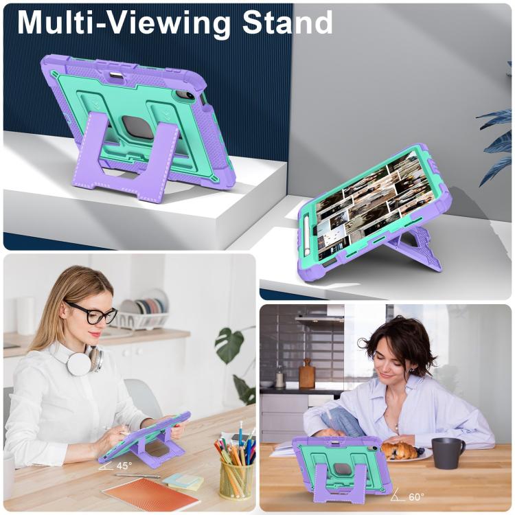 For iPad mini 6 2021 / mini 2024 Big Holder Silicone Hydric PC Tablet Case with Shoulder Strap