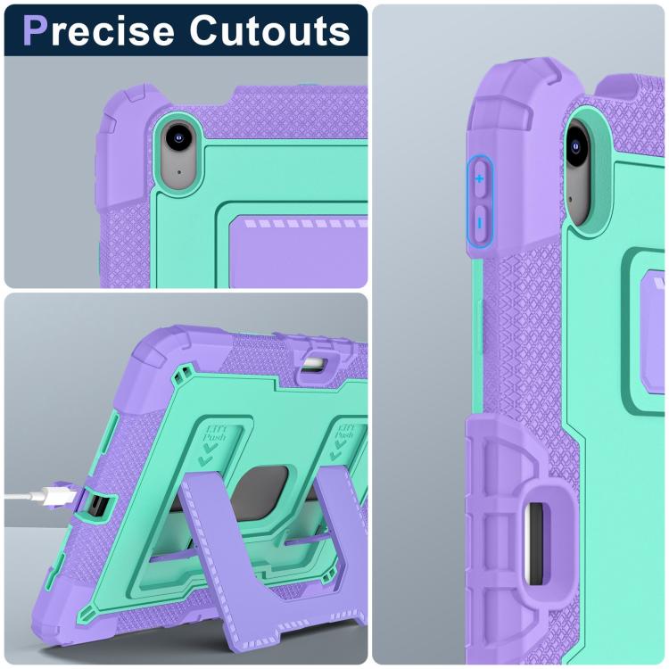For iPad mini 6 2021 / mini 2024 Big Holder Silicone Hydric PC Tablet Case with Shoulder Strap