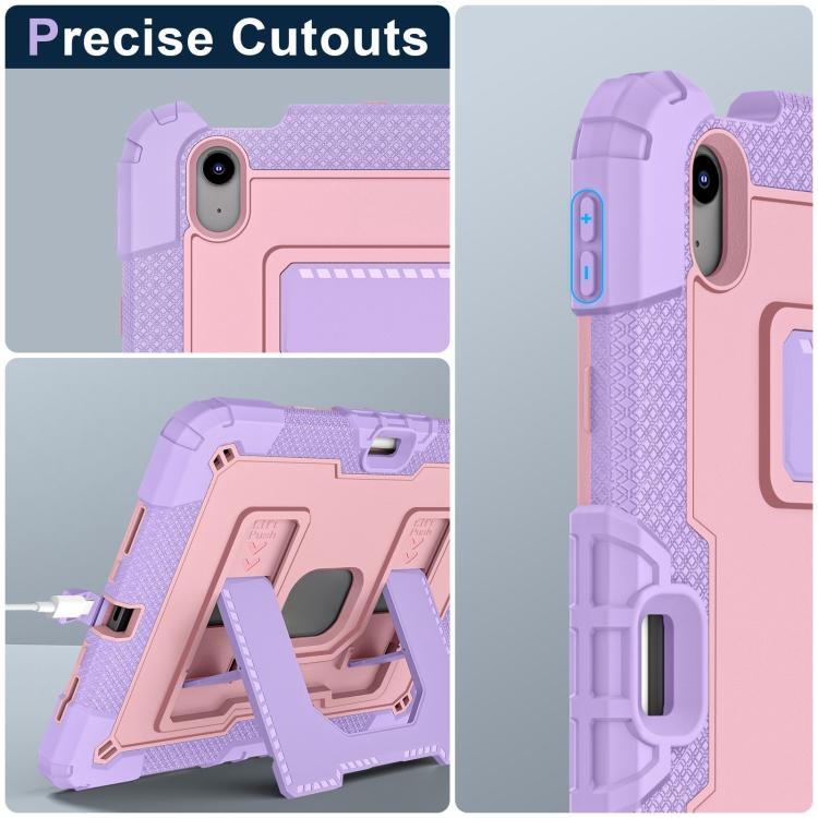 For iPad mini 6 2021 / mini 2024 Big Holder Silicone Hydric PC Tablet Case with Shoulder Strap