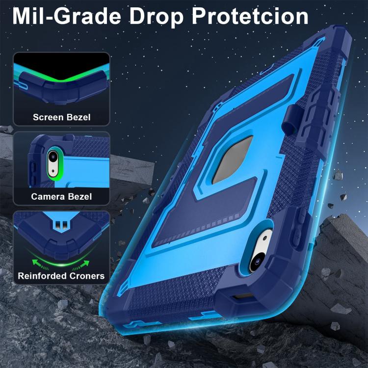 For iPad 2025 / 2022 Big Holder Silicone Hydric PC Tablet Case with Shoulder Strap