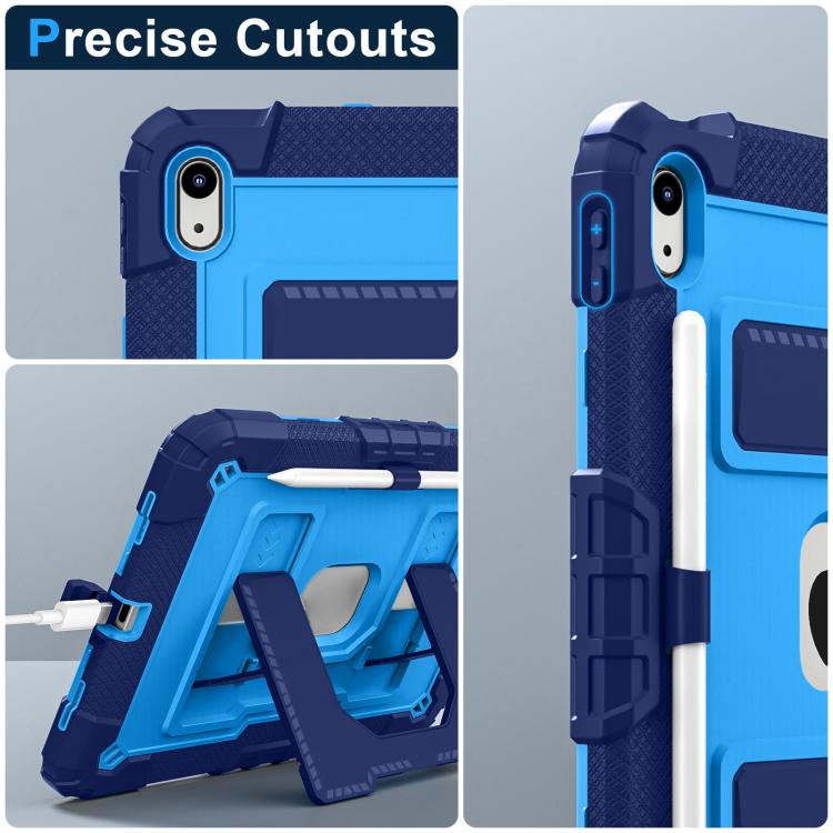 For iPad 2025 / 2022 Big Holder Silicone Hydric PC Tablet Case with Shoulder Strap